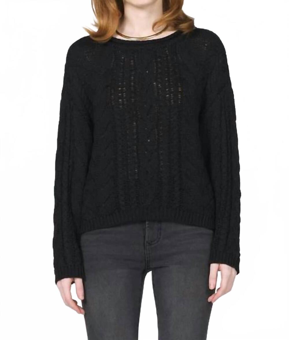 NEW ANOTHER LOVE cecilia shimmer sweater in black